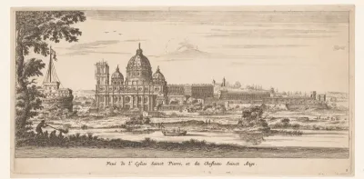 Gezicht op de Engelenburcht en de Sint-Pietersbasiliek