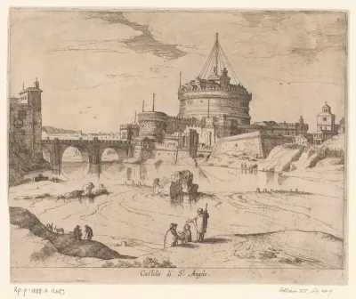 Gezicht op de Engelenburcht, te Rome