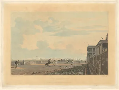 Gezicht op de Esplanade Row in Calcutta