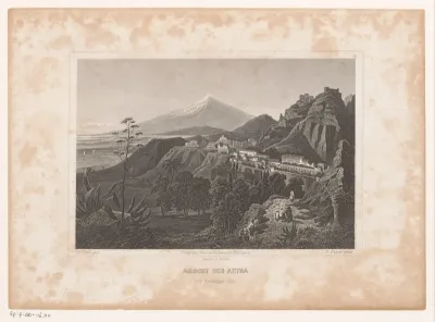 Gezicht op de Etna vanuit Taormina