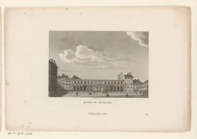 Gezicht op de Faculté de médecine de Paris te Parijs