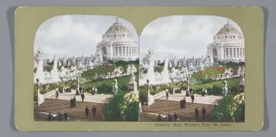 Gezicht op de Festival Hall van de Wereldtentoonstelling van 1904 in Saint Louis