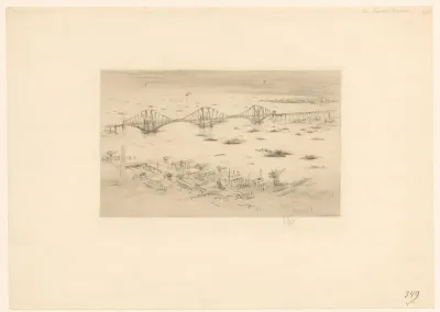 Gezicht op de Forth Bridge