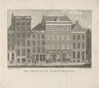 Gezicht op de Franse Schouwburg te Amsterdam