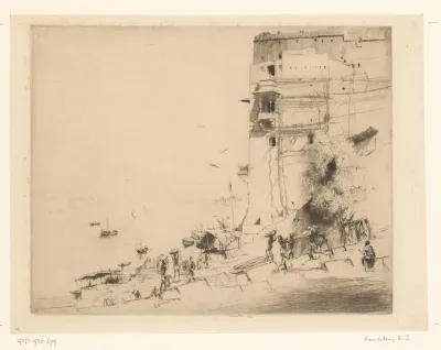 Gezicht op de Ganges
