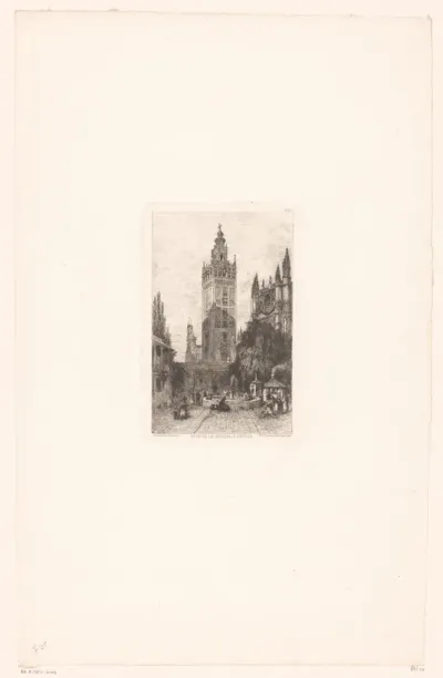 Gezicht op de Giralda te Sevilla