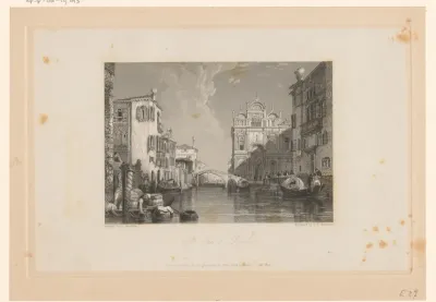 Gezicht op de gracht bij Campo Santi Giovanni e Paoli te Venetië