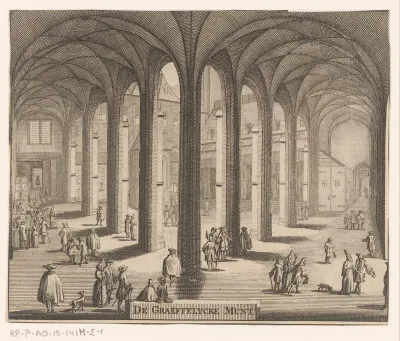 Gezicht op de Grafelijke Munt in de Abdij te Middelburg