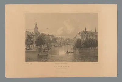 Gezicht op de Groenburgwal te Amsterdam