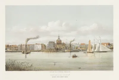 Gezicht op de Groothoofdspoort in Dordrecht