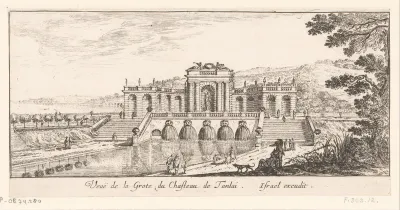Gezicht op de grot van het kasteel van Tanlay