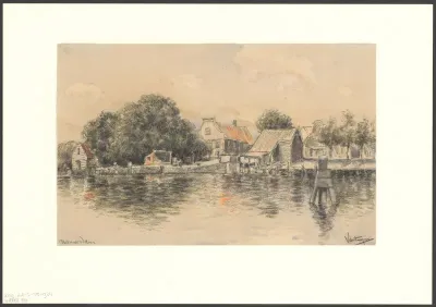 Gezicht op de Grote Haven bij Nieuwendam