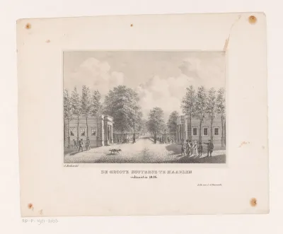Gezicht op de Grote Houtbrug te Haarlem