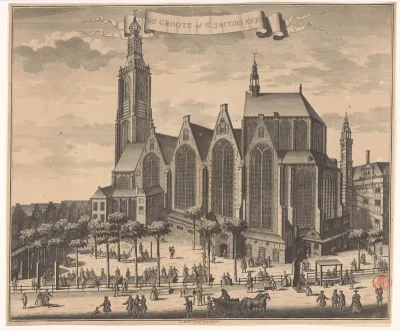 Gezicht op de Grote Kerk te Den Haag