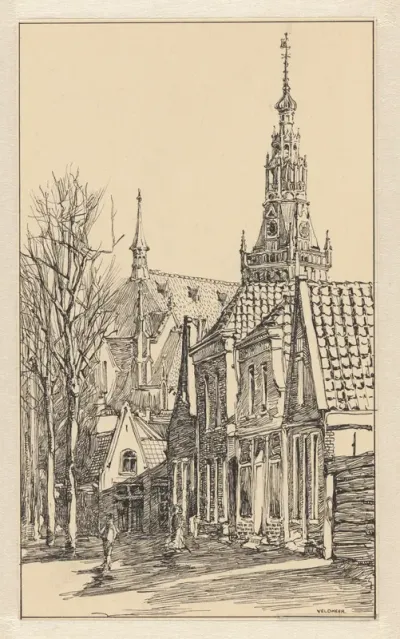 Gezicht op de Grote Kerk te Schagen