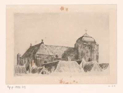 Gezicht op de Grote Kerk, te Veere