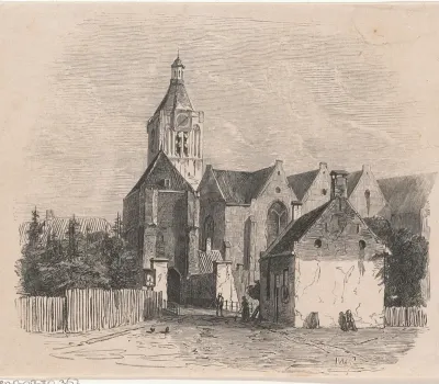 Gezicht op de Grote Kerk te Vianen