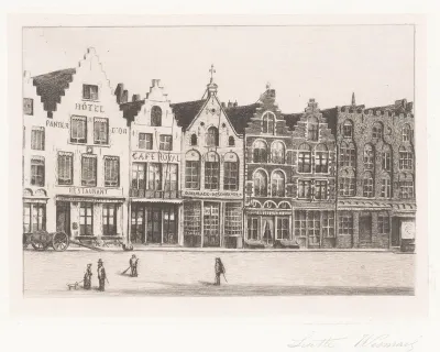 Gezicht op de Grote Markt te Brugge