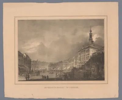 Gezicht op de Grote Markt van 's-Hertogenbosch