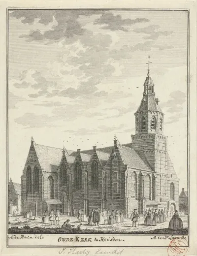 Gezicht op de Grote of Sint-Catharinakerk te Heusden