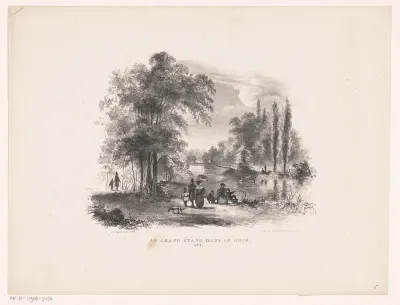 Gezicht op de grote vijver in het Haagse Bos