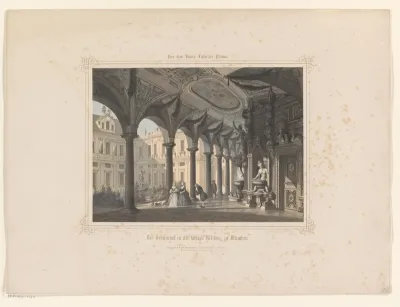 Gezicht op de Grottenhof in het paleis te München