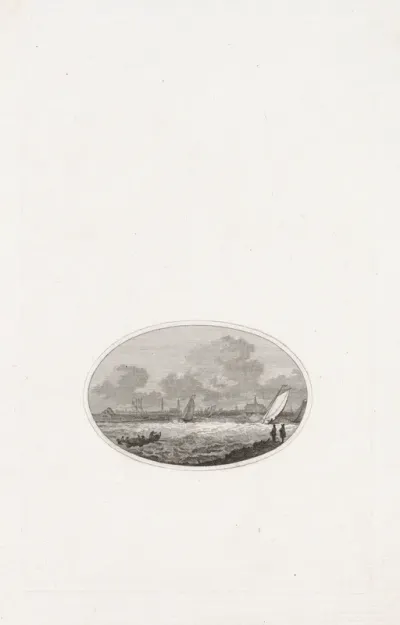 Gezicht op de Haarlemmermeer, met Haarlem op de achtergrond