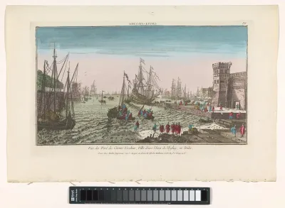 Gezicht op de haven te Civitavecchia