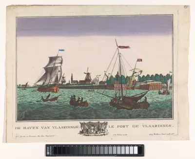 Gezicht op de haven te Vlaardingen