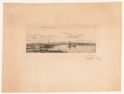 Gezicht op de haven van Antwerpen
