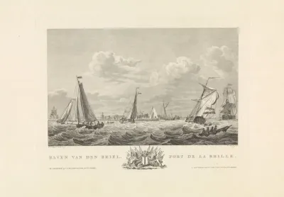Gezicht op de haven van Brielle