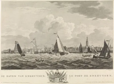 Gezicht op de haven van Enkhuizen