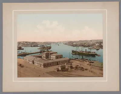 Gezicht op de haven van Göteborg