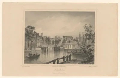 Gezicht op de haven van Hoorn