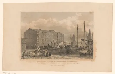 Gezicht op de haven van Liverpool