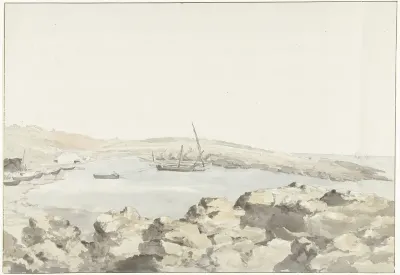 Gezicht op de haven van Luogo Vivo