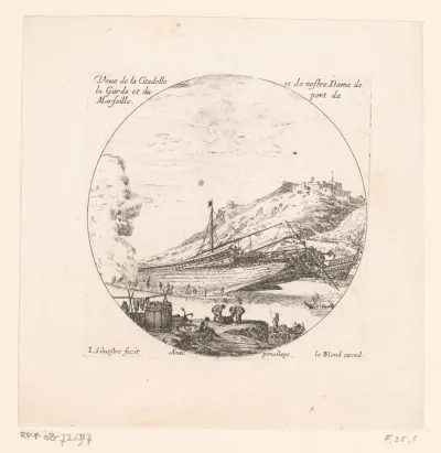 Gezicht op de haven van Marseille