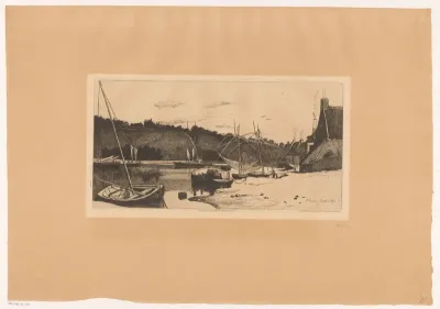Gezicht op de haven van Rance