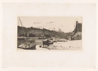 Gezicht op de haven van Rance