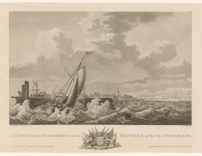 Gezicht op de haven van Stavoren