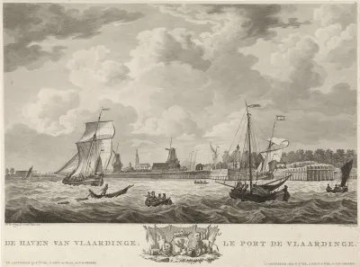 Gezicht op de haven van Vlaardingen
