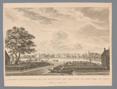 Gezicht op de haven van Zaandam