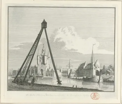 Gezicht op de haven van Zierikzee, 1743