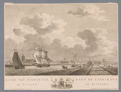 Gezicht op de haven van Zierikzee