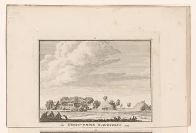 Gezicht op de heerlijkheid Mariekerke, 1745