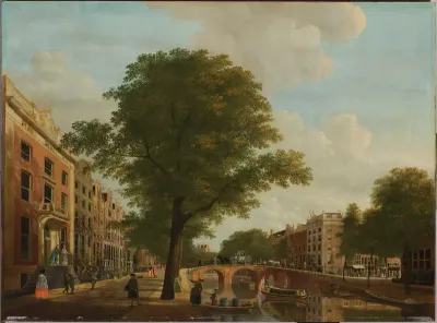 Gezicht op de Herengracht bij de Leidsestraat te Amsterdam