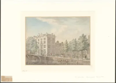 Gezicht op de Herengracht bij het Koningsplein