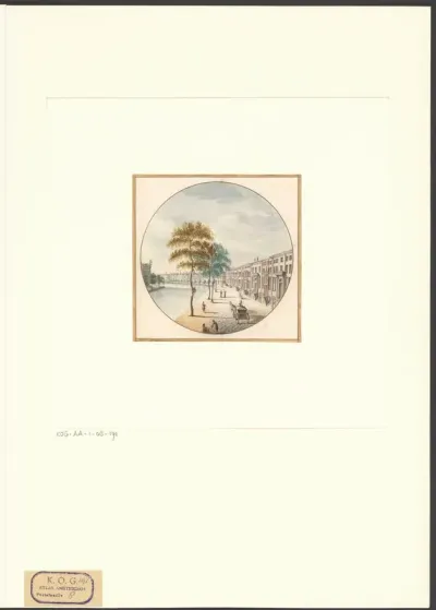 Gezicht op de Herengracht, gezien vanaf het Koningsplein
