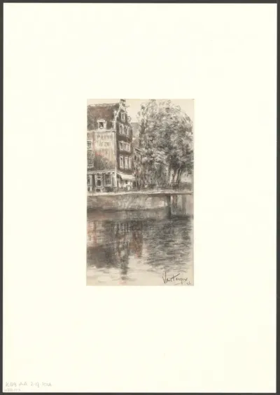 Gezicht op de Herengracht, hoek Blauwburgwal