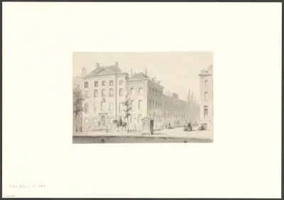 Gezicht op de Herengracht, hoek Spiegelstraat